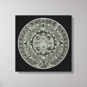 Mexican Aztec Sun Stone Mayan Calendar 1 Canvas Afdruk (Voorkant)