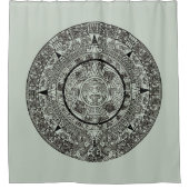 Mexican Aztec Sun Stone Mayan Calendar 1 Douchegordijn (Voorkant)