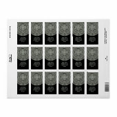 Mexican Aztec Sun Stone Mayan Calendar 1 Etiket (Full Sheet)