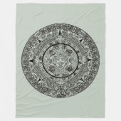 Mexican Aztec Sun Stone Mayan Calendar 1 Fleece Deken (Voorkant)