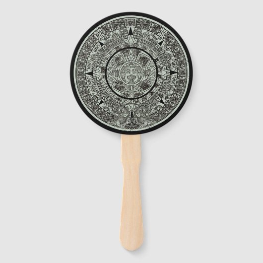 Mexican Aztec Sun Stone Mayan Calendar 1 Handwaaier (Achterkant)