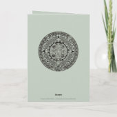 Mexican Aztec Sun Stone Mayan Calendar 1 Kaart (Achterkant)