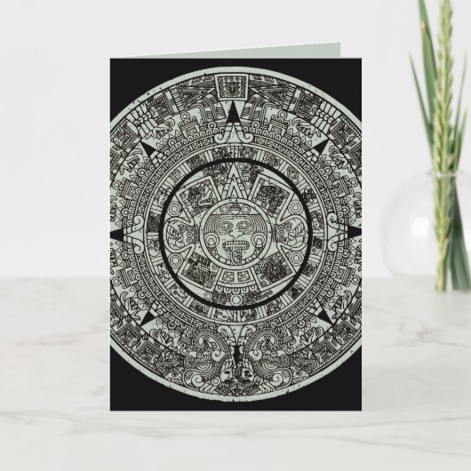 Mexican Aztec Sun Stone Mayan Calendar 1 Kaart (Voorkant)