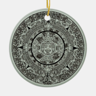 Mexican Aztec Sun Stone Mayan Calendar 1 Keramisch Ornament