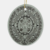Mexican Aztec Sun Stone Mayan Calendar 1 Keramisch Ornament (Links)