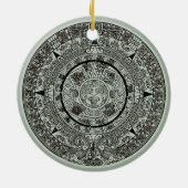 Mexican Aztec Sun Stone Mayan Calendar 1 Keramisch Ornament (Achterkant)