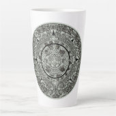 Mexican Aztec Sun Stone Mayan Calendar 1 Latte Mok (Voorkant)