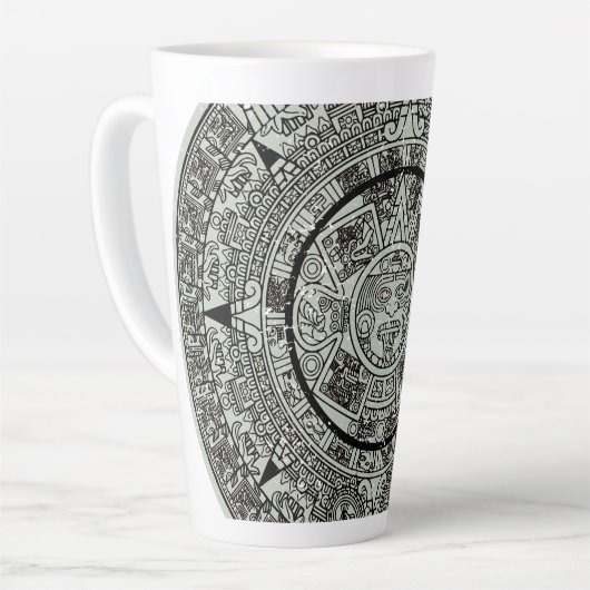 Mexican Aztec Sun Stone Mayan Calendar 1 Latte Mok (Linkerhoek)