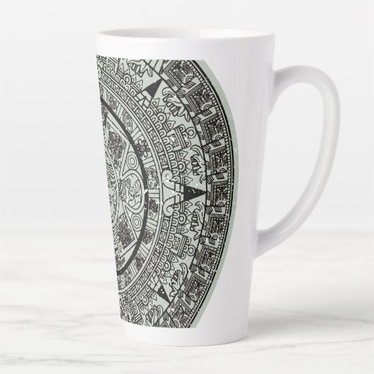 Mexican Aztec Sun Stone Mayan Calendar 1 Latte Mok (Rechts)