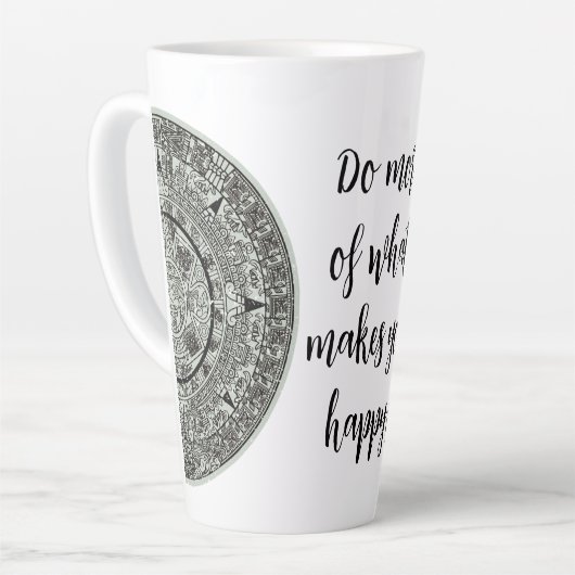 Mexican Aztec Sun Stone Mayan Calendar 1 Latte Mok (Linkerhoek)