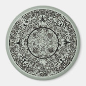Mexican Aztec Sun Stone Mayan Calendar 1 Magneet (Voorkant)