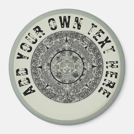 Mexican Aztec Sun Stone Mayan Calendar 1 Magneet (Voorkant)