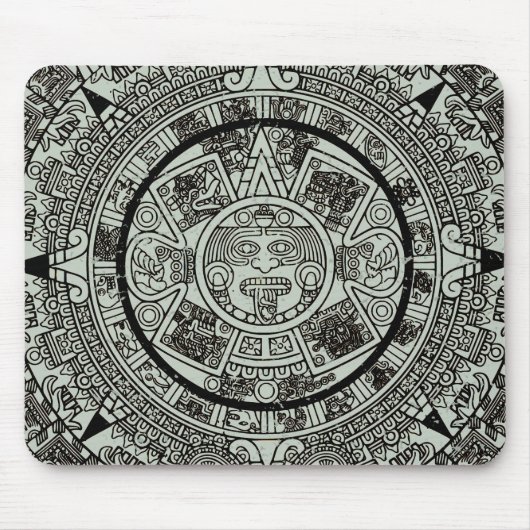 Mexican Aztec Sun Stone Mayan Calendar 1 Muismat (Voorkant)