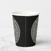 Mexican Aztec Sun Stone Mayan Calendar 1 Papieren Bekers (Rechts)