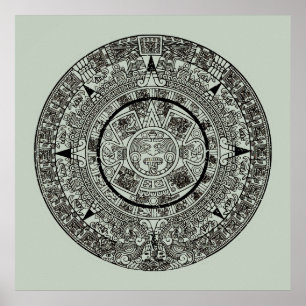 Mexican Aztec Sun Stone Mayan Calendar 1 Poster