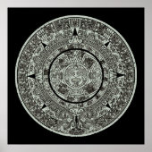 Mexican Aztec Sun Stone Mayan Calendar 1 Poster (Voorkant)