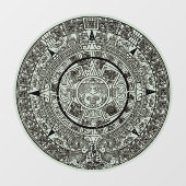 Mexican Aztec Sun Stone Mayan Calendar 1 Raamsticker (Vel)