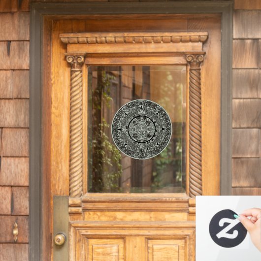 Mexican Aztec Sun Stone Mayan Calendar 1 Raamsticker (Huis Deur)