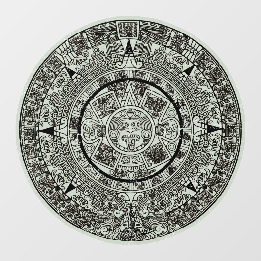 Mexican Aztec Sun Stone Mayan Calendar 1 Raamsticker (Vel)