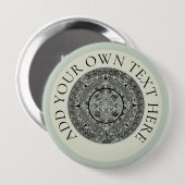 Mexican Aztec Sun Stone Mayan Calendar 1 Ronde Button 4,0 Cm (Voorkant /achterkant)