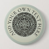 Mexican Aztec Sun Stone Mayan Calendar 1 Ronde Button 4,0 Cm (Voorkant)