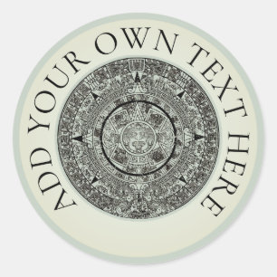 Mexican Aztec Sun Stone Mayan Calendar 1 Ronde Sticker