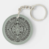 Mexican Aztec Sun Stone Mayan Calendar 1 Sleutelhanger (Achterkant)