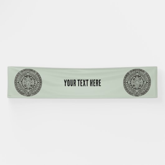 Mexican Aztec Sun Stone Mayan Calendar 1 Spandoek (Horizontaal)