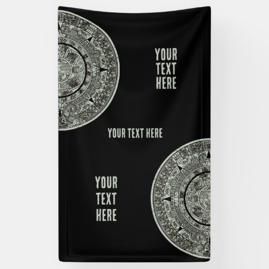 Mexican Aztec Sun Stone Mayan Calendar 1 Spandoek (Verticaal)