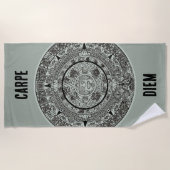 Mexican Aztec Sun Stone Mayan Calendar 1 Strandlaken (Voorkant)