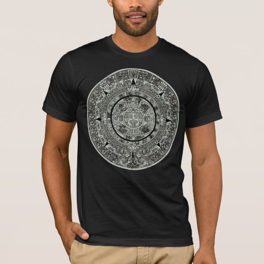 Mexican Aztec Sun Stone Mayan Calendar 1 T-shirt (Voorkant)