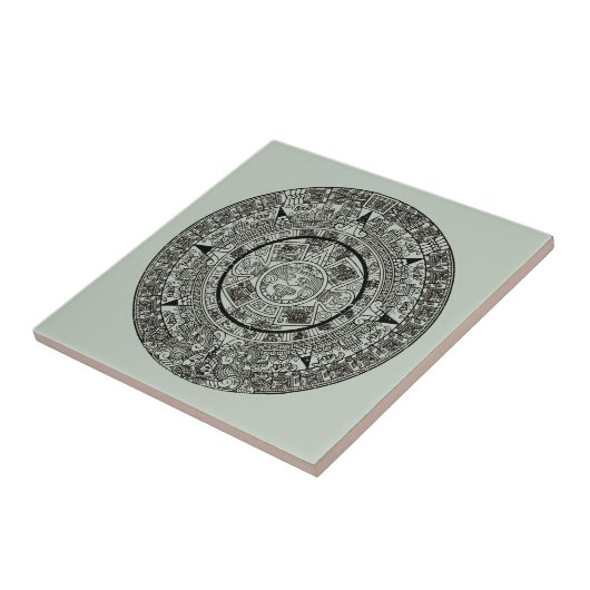 Mexican Aztec Sun Stone Mayan Calendar 1 Tegeltje (Zijkant)