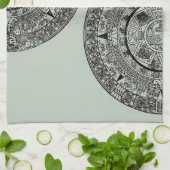 Mexican Aztec Sun Stone Mayan Calendar 1 Theedoek (Gevouwen)