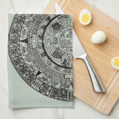 Mexican Aztec Sun Stone Mayan Calendar 1 Theedoek (Quarter Fold)