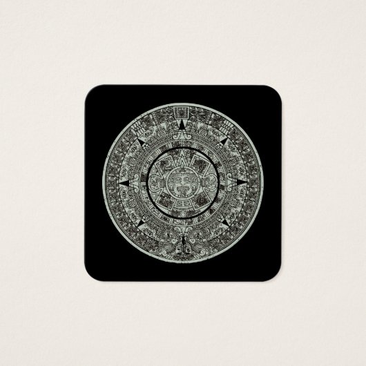 Mexican Aztec Sun Stone Mayan Calendar 1 Vierkante Visitekaartjes (Voorkant)