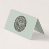 Mexican Aztec Sun Stone Mayan Calendar 1 Visitekaartje (Achterkant)