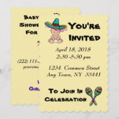 Mexican Baby shower Invitation to Customize Kaart (Voorkant / Achterkant)