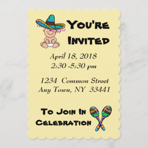 Mexican Baby shower Invitation to Customize Kaart