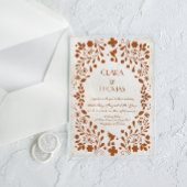 Mexican Beige Terracotta Wedding Invitation Acryl Uitnodigingen