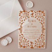 Mexican Beige Terracotta Wedding Invitation Acryl Uitnodigingen