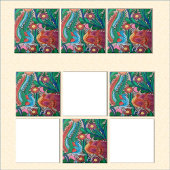 MEXICAN BIRDS heldere kleurrijke kunst Tegeltje