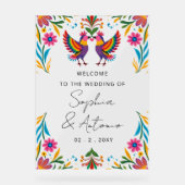 Mexican Birds Otomi Floral Fiesta Welcome Sign Acryl Bord (Voorkant)