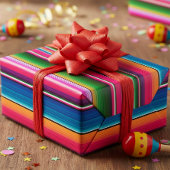 Mexican Blanket Fiesta Stripes Colorful Sarape Cadeaupapier