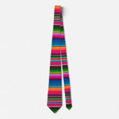Mexican Blanket Fiesta Stripes Colorful Sarape Stropdas (Voorkant)