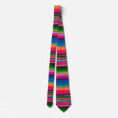 Mexican Blanket Fiesta Stripes Colorful Sarape Stropdas (Achterkant)
