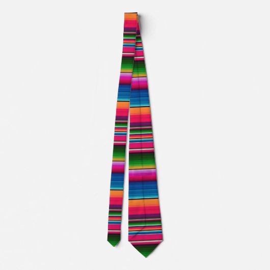 Mexican Blanket Fiesta Stripes Colorful Sarape Stropdas (Achterkant)
