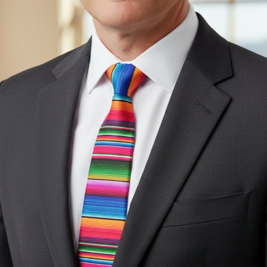 Mexican Blanket Fiesta Stripes Colorful Sarape Stropdas