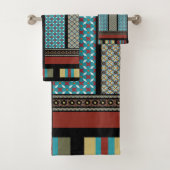 Mexican Block Stripe Pattern 1 Bad Handdoek (Insitu)