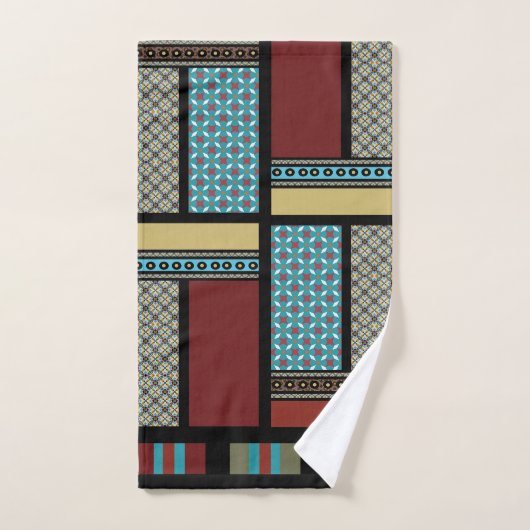 Mexican Block Stripe Pattern 1 Bad Handdoek (Handdoek)