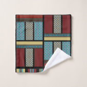 Mexican Block Stripe Pattern 1 Bad Handdoek (Wasdoekje)